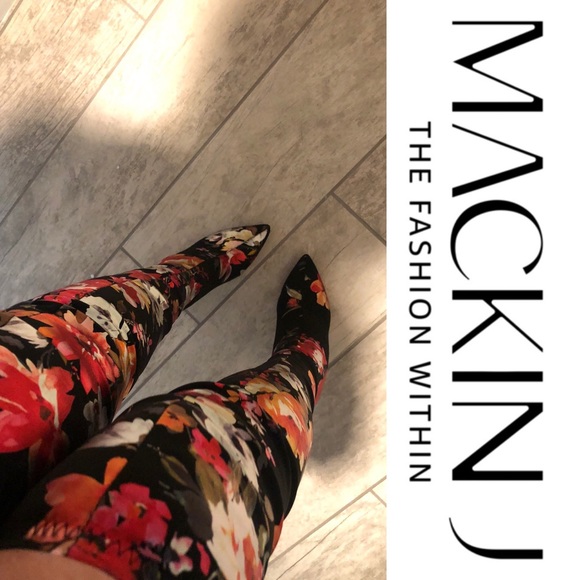 3/$30 Mackin J Over the Knee Floral Boots - Picture 7 of 9